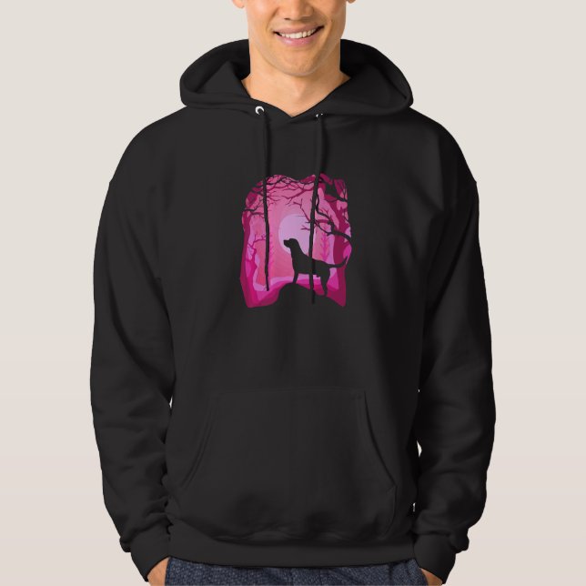 Moletom Cão Labrador Rosa Retro Labrador (Frente)