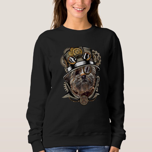 Moletom Cão Lhasa Apso Medieval Vitoriano Gótico Steampunk (Frente)