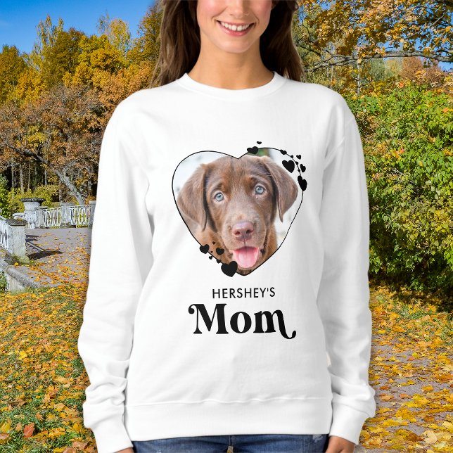 Moletom Cão MOM Personalizado Cão-do-coração Pet Foto (Criador carregado)