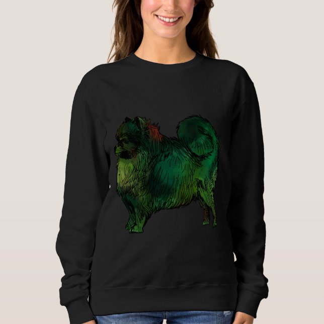 Moletom Cão Pomerano Verde (Frente)