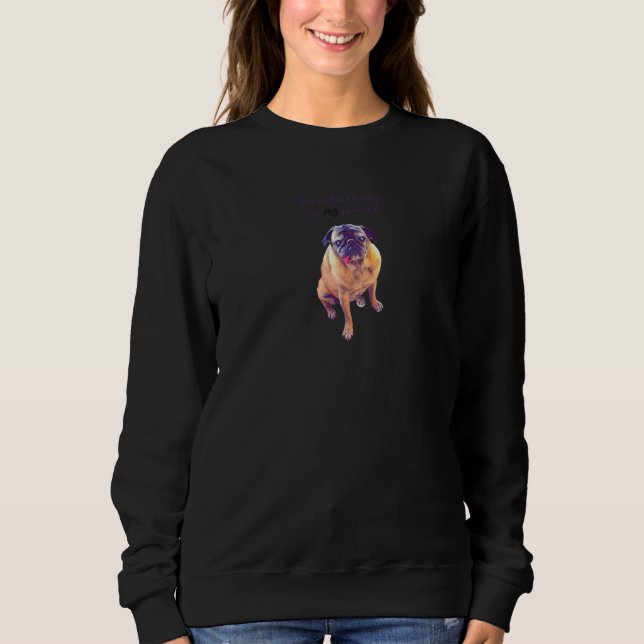Moletom CÃO PUG e CITAÇÃO Ótimo (Frente)