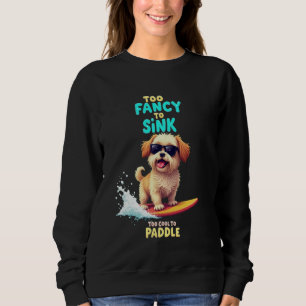 Moletom Cão surfando legal Shih Tzu