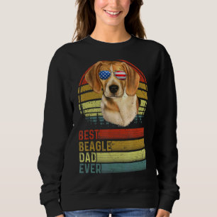 Moletom Cão Vintage Melhor Pai De Beagle Alguma Vez No Dia