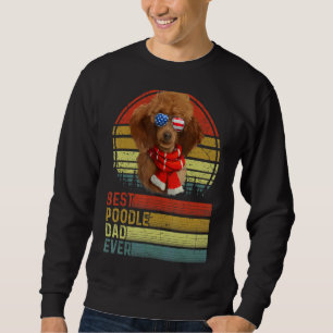 Moletom Cão Vintage Melhor Pai De Poodle Alguma Vez No Dia