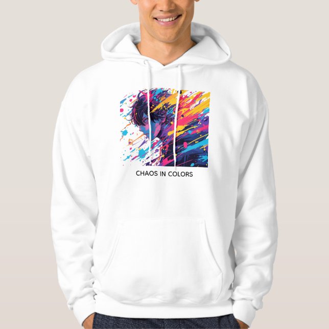 Moletom Caos de Grafite de Anime — Explosão de Cores (Frente)