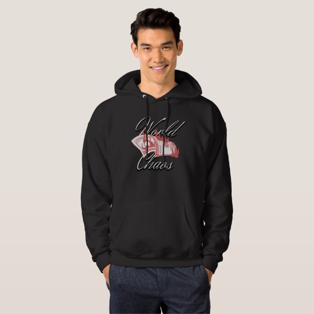 Moletom Caos do Mundo do Dinheiro – Roupas de Rua com Dinh (Frente Completa)