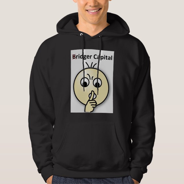 Moletom Capital de Bridger… Shh (Hoodie preto) (Frente)