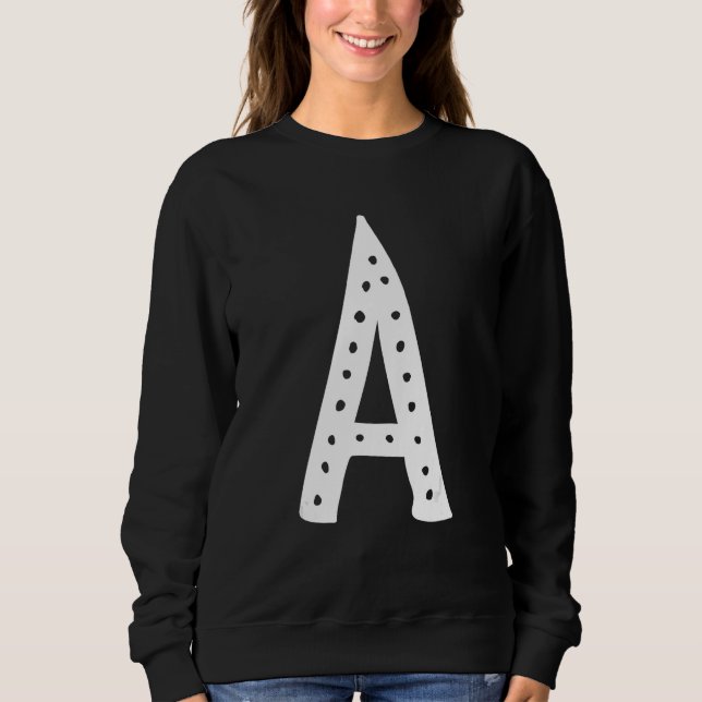 Moletom Capital Letter A Monogram Initial Alphabet (Frente)
