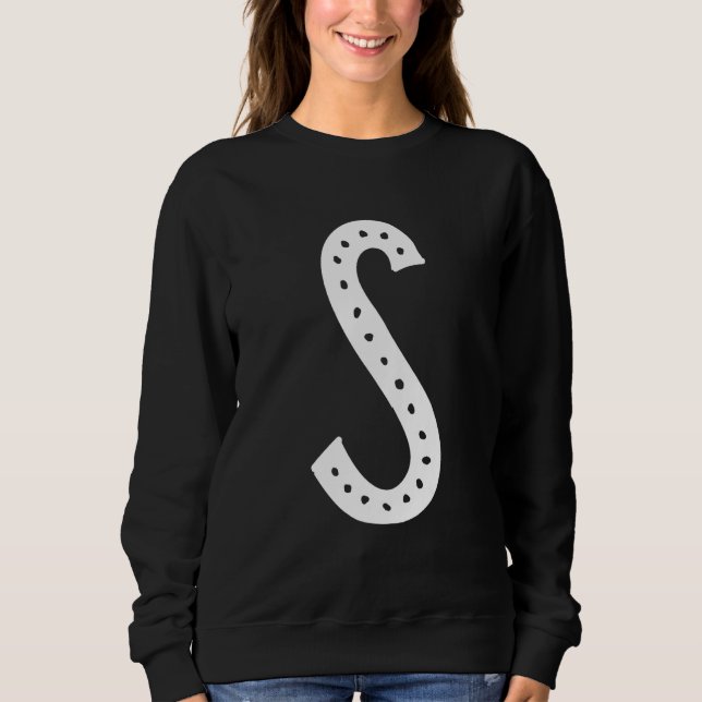 Moletom Capital Letter S Monogram Initial Alphabet (Frente)