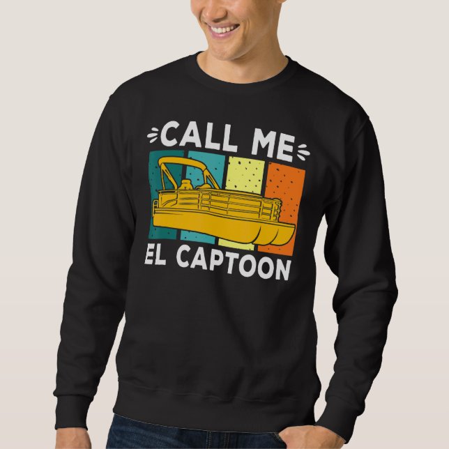 Moletom Capitão de Barcos Pontoon Me Chame de El Captoon (Frente)