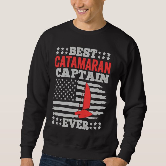 Moletom Capitão de Vela de Catamarã Marinheiro Melhor Cata (Frente)
