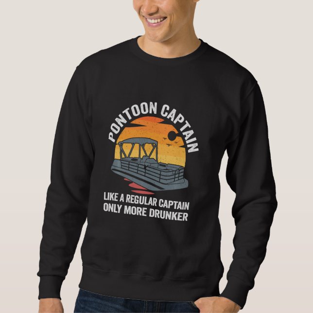 Moletom Capitão Engraçado Como Um Capitão Normal Vinta (Frente)