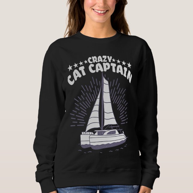 Moletom Capitão Louco de Catamarã Velejador  2 (Frente)