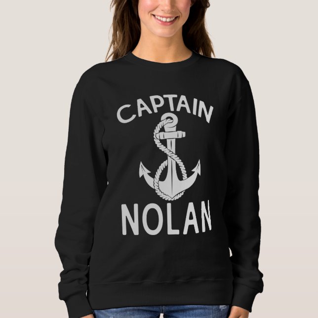 Moletom Capitão Nolan Embarcação Navio Iate Âncora (Frente)
