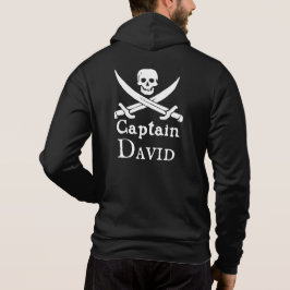 Moletom Capitão Pirata Personalizado Zip Hoodie