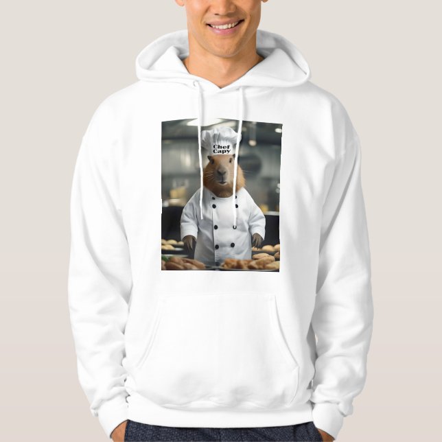 Moletom Capivara Chef Engraçado, Blusão Masculino (Frente)