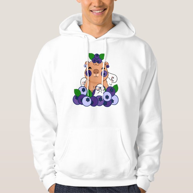 Moletom Capivara Kawaii de Mirtilo e Espíritos Pequenos (Frente)
