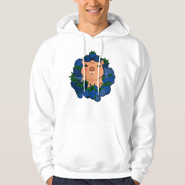 Moletom Capivara Kawaii Fofa com Grinalda de Amora (Frente)