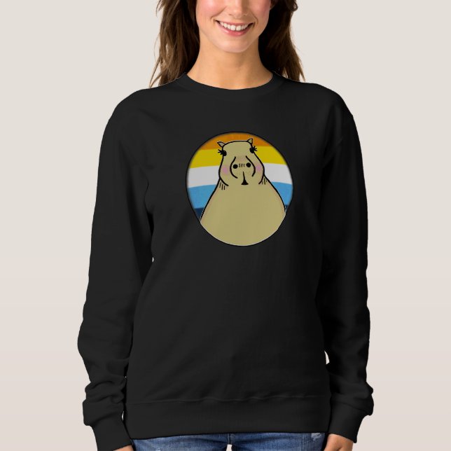 Moletom Capivara LGBTQIA+ Em Círculo de Orgulho Arôace Arc (Frente)