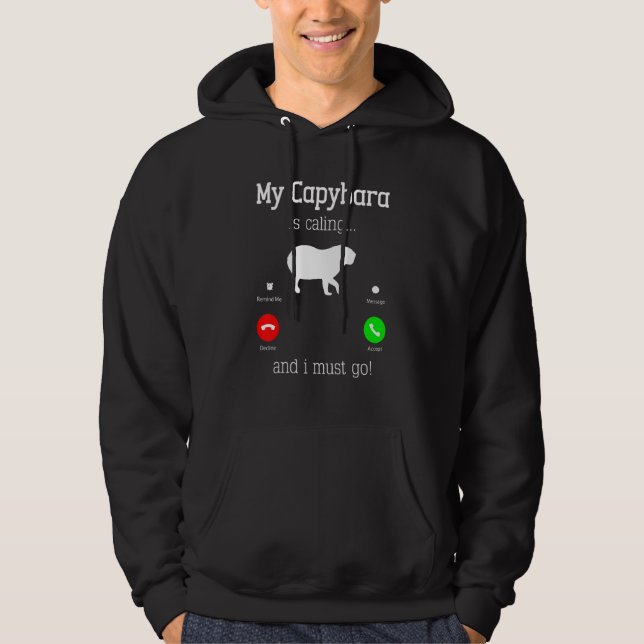 Moletom Capivara Roedor Gigante Capivara está chamando e e (Frente)