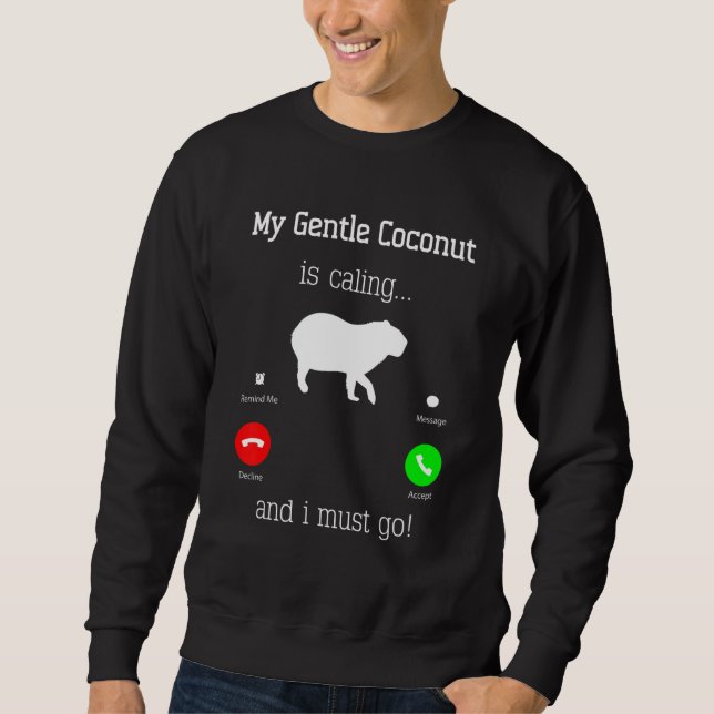 Moletom Capivara Roedor Gigante Para coco gentil   (Frente)