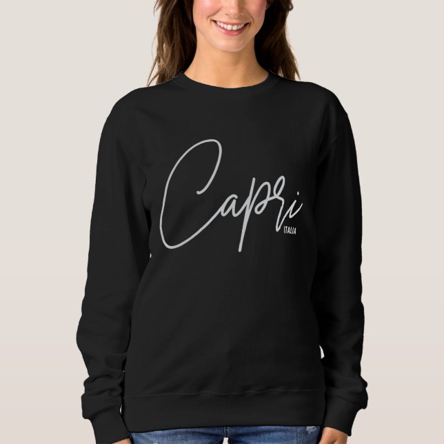 Moletom Capri Itália Itália Gráfico Clássico Designer Moda (Frente)