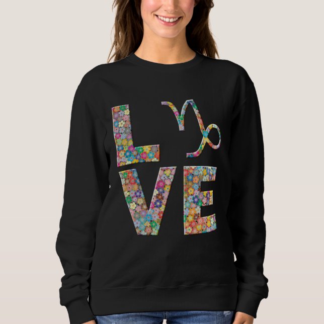 Moletom Capricorn Zodiac Astrology Love Flowers (Frente)
