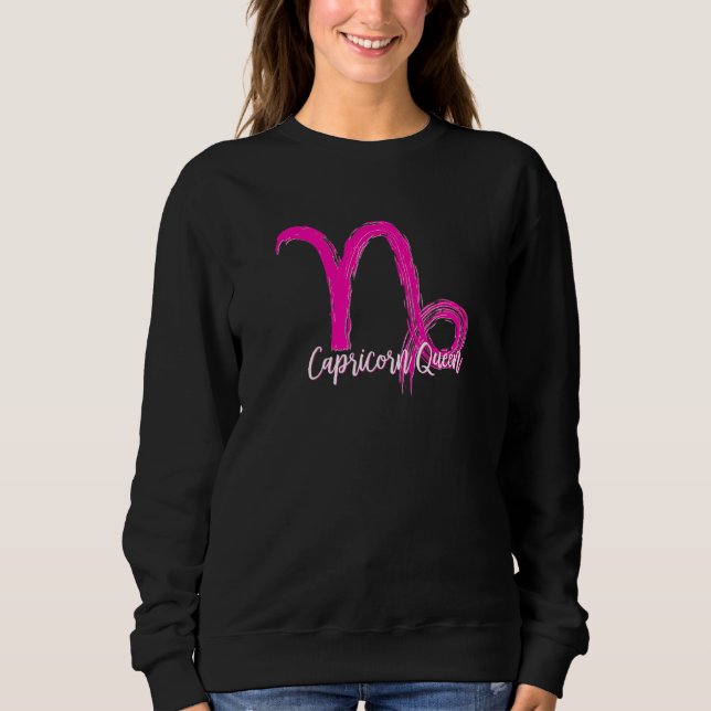 Moletom Capricórnio Queen - Símbolo Rosa (Frente)