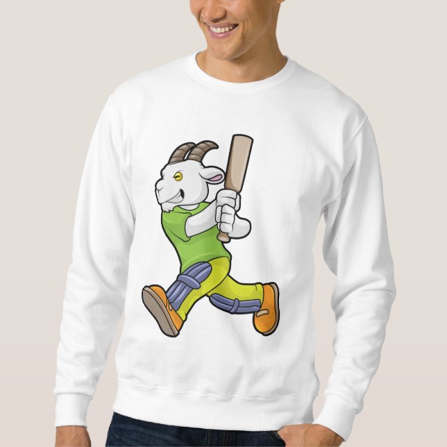 Moletom Caprino como Batsman com morcego de críquete (Frente)