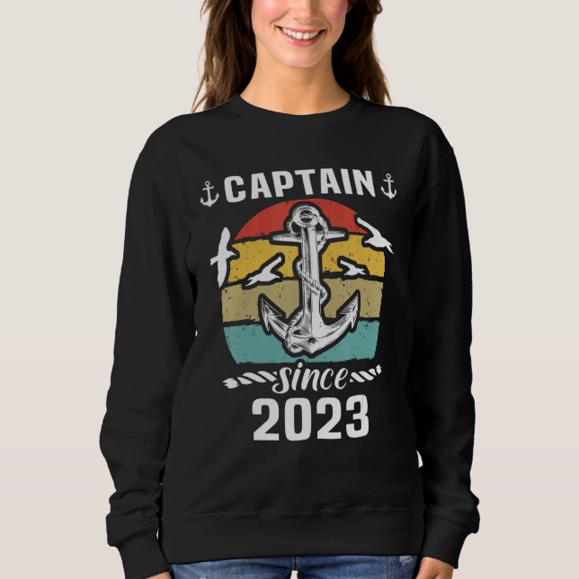 Moletom Captain 2023 Boat Driving Licence Motorboat Sailin (Frente)