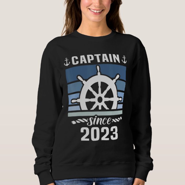Moletom Captain 2023 Boat Driving Licence Motorboat Sailin (Frente)