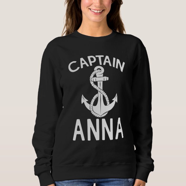 Moletom Captain Anna Anchor Yacht Boating Boat Ship (Frente)