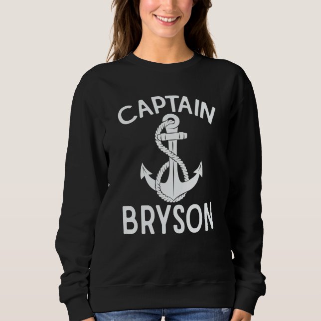 Moletom Captain Bryson Anchor Boat Boating Ship Yacht (Frente)