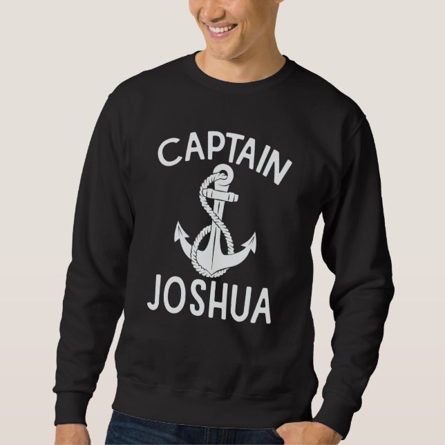 Moletom Captain Joshua Yacht Ship Boat Boating Anchor (Frente)