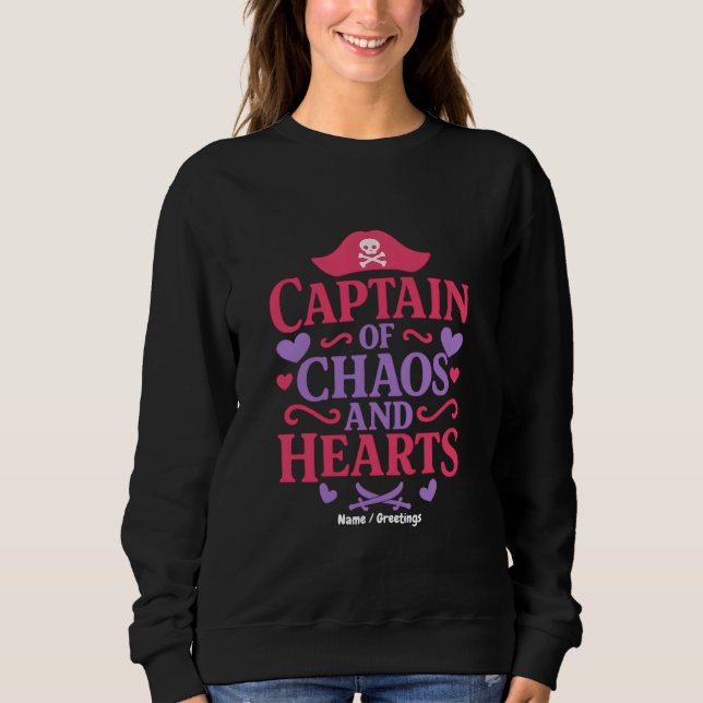 Moletom Captain of Chaos and Hearts Pirate Graphic (Frente)