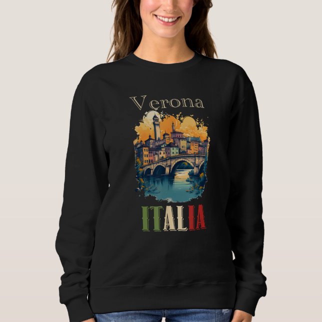 Moletom Captivating Verona Cityscape of Italy (Frente)