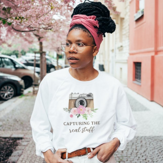 Moletom Capturando coisas reais, fotógrafo doce (Criador carregado)