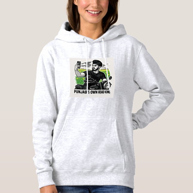 Moletom Capuz branco  (Frente)