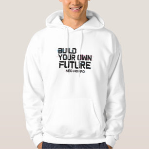 Moletom Capuz Branco Elegante com Estampa Gráfica Única