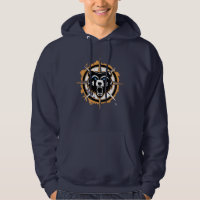 Capuz com Emblema de Lobo Feroz Dourado – Estilo d