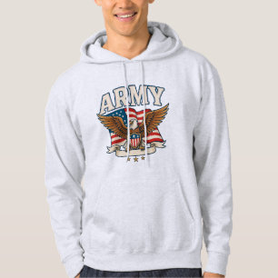 Moletom Capuz com Escudo da Bandeira do Exército