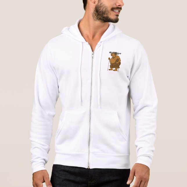Moletom Capuz com fecho total para homens Bella+Canvas (Frente)