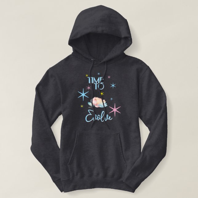 Moletom Capuz Cosmic Lotus Hora de Evoluir (Frente do Design)
