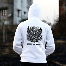 Moletom Capuz de Caveira de Motociclista Steel & Spirit