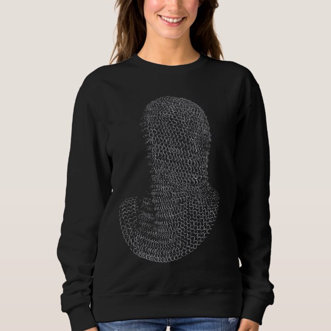 Moletom Capuz de Guerreiro de Malha de Aço (Frente)