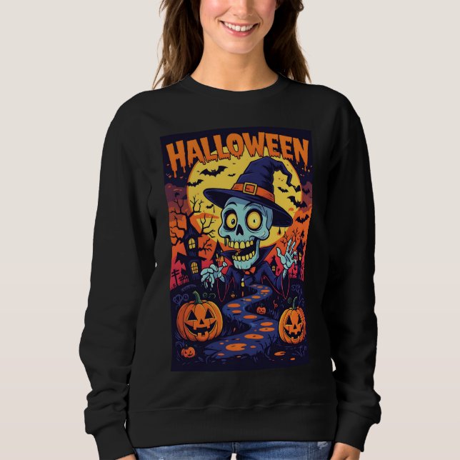Moletom Capuz de Halloween do Fantasma Boo (Frente)