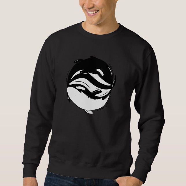 Moletom Capuz de Pul de Baleia Assassina Yin Yang Orca (Frente)