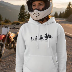 Moletom Capuz Evolução da Vida de Motocicleta
