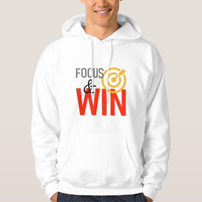 Moletom Capuz Focus & Win – Mentalidade de Sucesso Motivac (Frente)