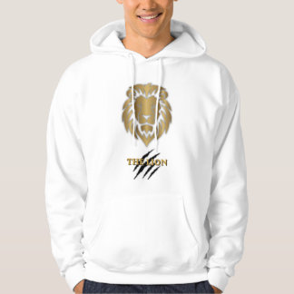Moletom Capuz Gráfico Leão Dourado e Preto